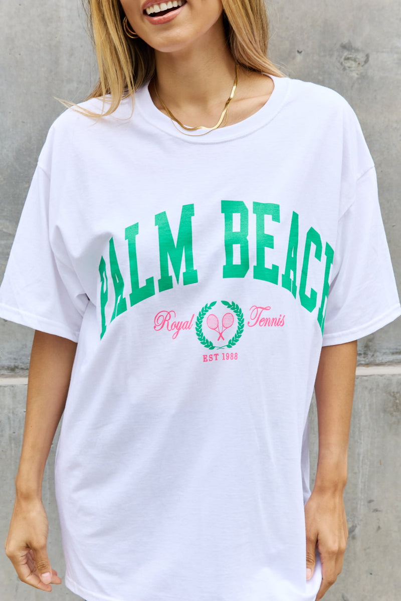 Douce Claire "Palm Beach" T-shirt graphique
