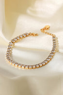 Bracelet Plaqué Or 18K Zircon Incrusté