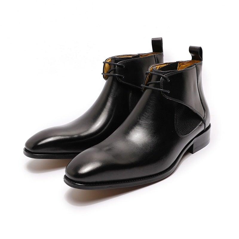 DW Men's Genuine Leather Chukka Boots - AM APPAREL