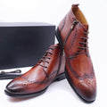 DW Men's Luxurious  Genuine Leather Ankle Boots - AM APPAREL
