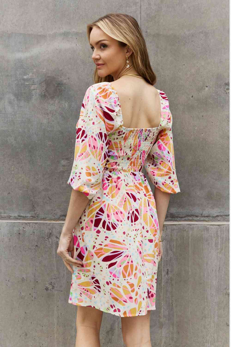 ODDI Mini-robe à imprimé floral pleine taille