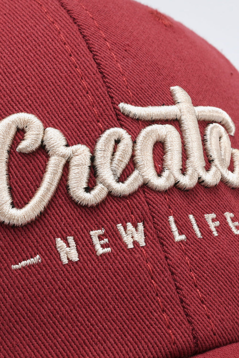 CREATE NEW LIFE Gorra de béisbol de algodón ajustable