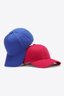 Casquette de baseball unie en coton ajustable