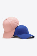 Casquette de baseball unie en coton ajustable