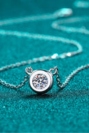 Collier chaîne pendentif rond Moissanite