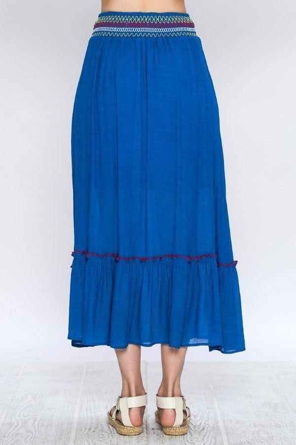 Gauze Skirt Features Elastic Waistband - AM APPAREL