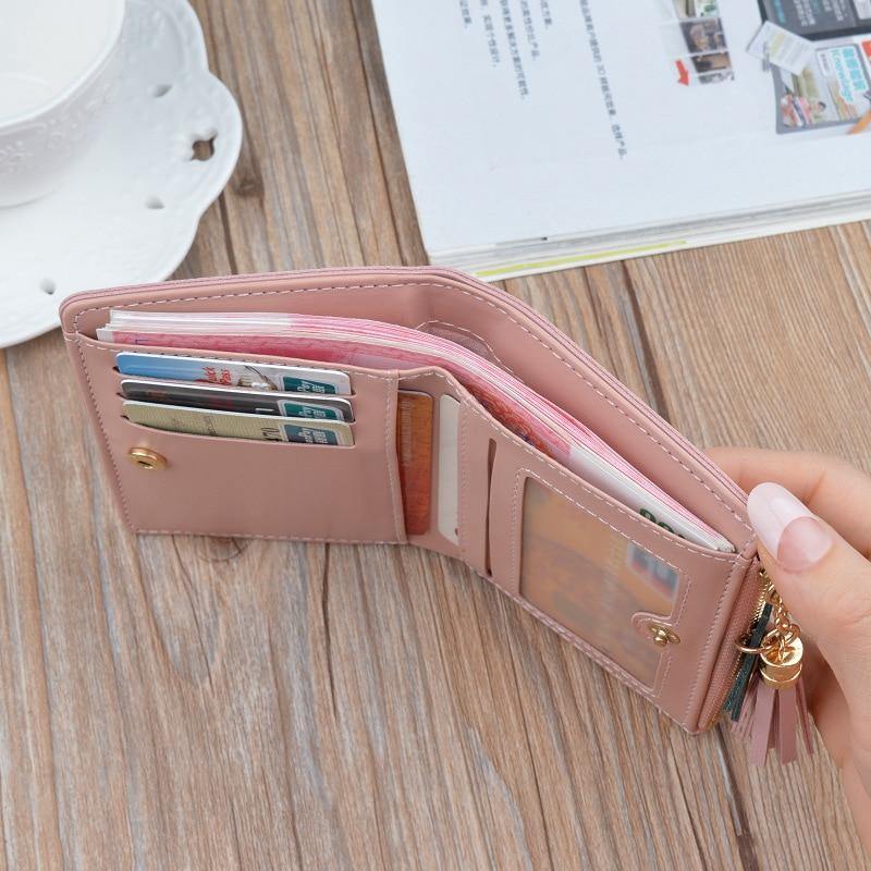Geometric Women's Cute Pocket Wallet Purse / Card Holder - AM APPAREL