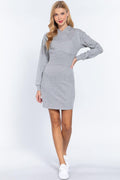 Hoodie French Terry Mini Dress - AM APPAREL