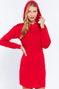 Hoodie French Terry Mini Dress - AM APPAREL