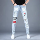 JJD Men's Light Weight Print Jeans - AM APPAREL