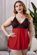 Lace See-Through Plus Size Chemise - AM APPAREL