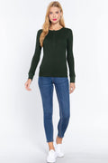 Long Slv Henley Thermal Top - AM APPAREL