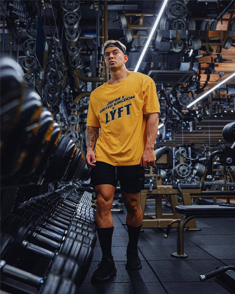 LYFT Men's Elastic Fitness Shorts - AM APPAREL