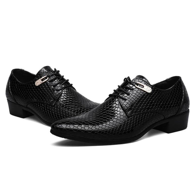 MAZE Men's Python Pattern Oxfords Shoes - AM APPAREL