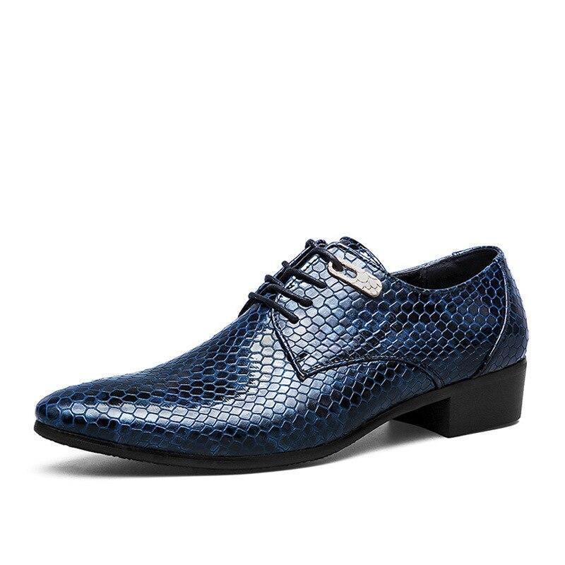 MAZE Men's Python Pattern Oxfords Shoes - AM APPAREL