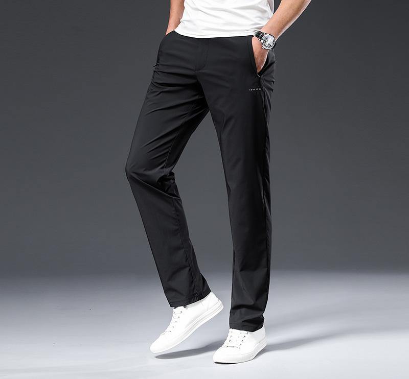 Men's Casual Nylon Solid Color Pants - AM APPAREL