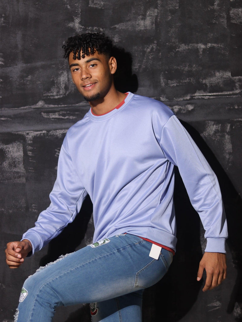 Men's Casual Solid Color O-neck Sweatshirt - AM APPAREL
