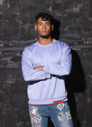 Men's Casual Solid Color O-neck Sweatshirt - AM APPAREL