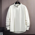 Men's Casual Stand Collar Long Sleeve Pullover - AM APPAREL
