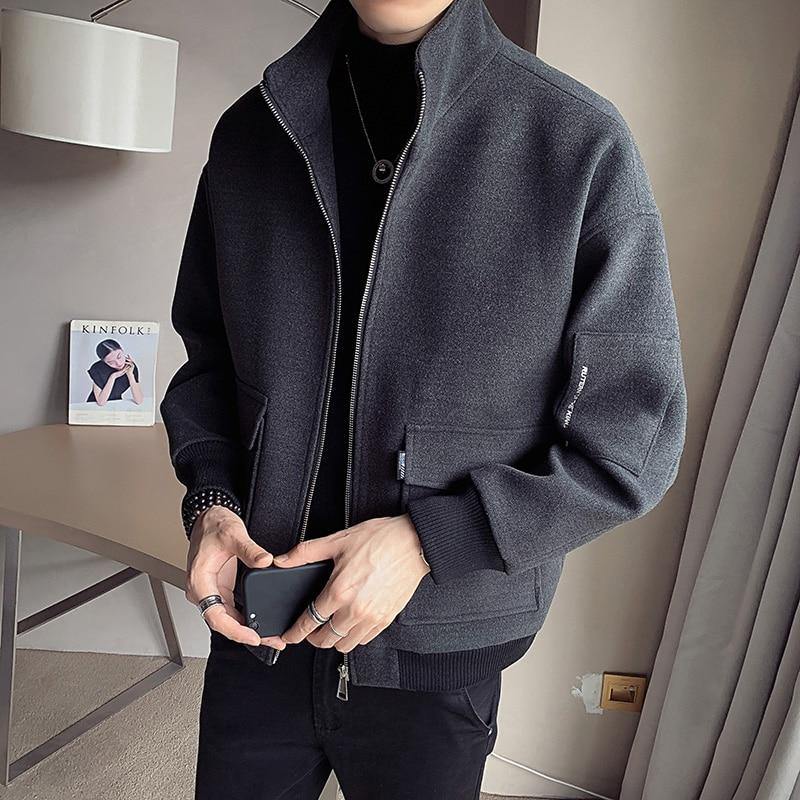 Men's Casual Wool Outwear Jacket - AM APPAREL
