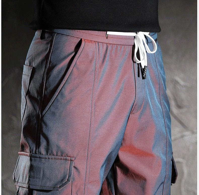 Men's Designer Color Reflective Cargo Pants - AM APPAREL