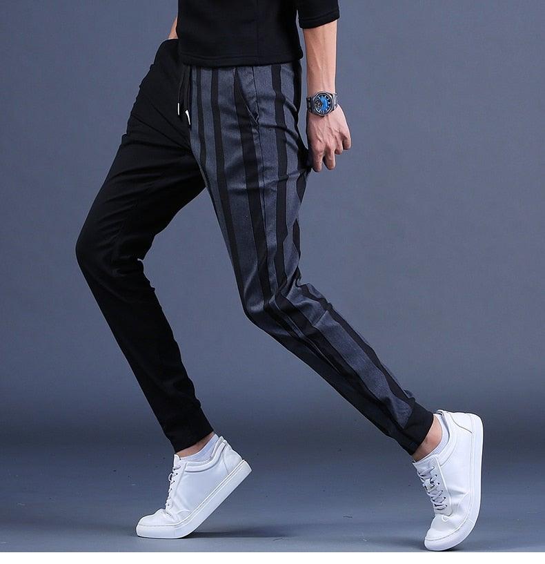 Men's Fashion Stripe Casual Joggers - AM APPAREL