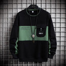 Men's Fashion Tri-Color Patchwork Top - AM APPAREL