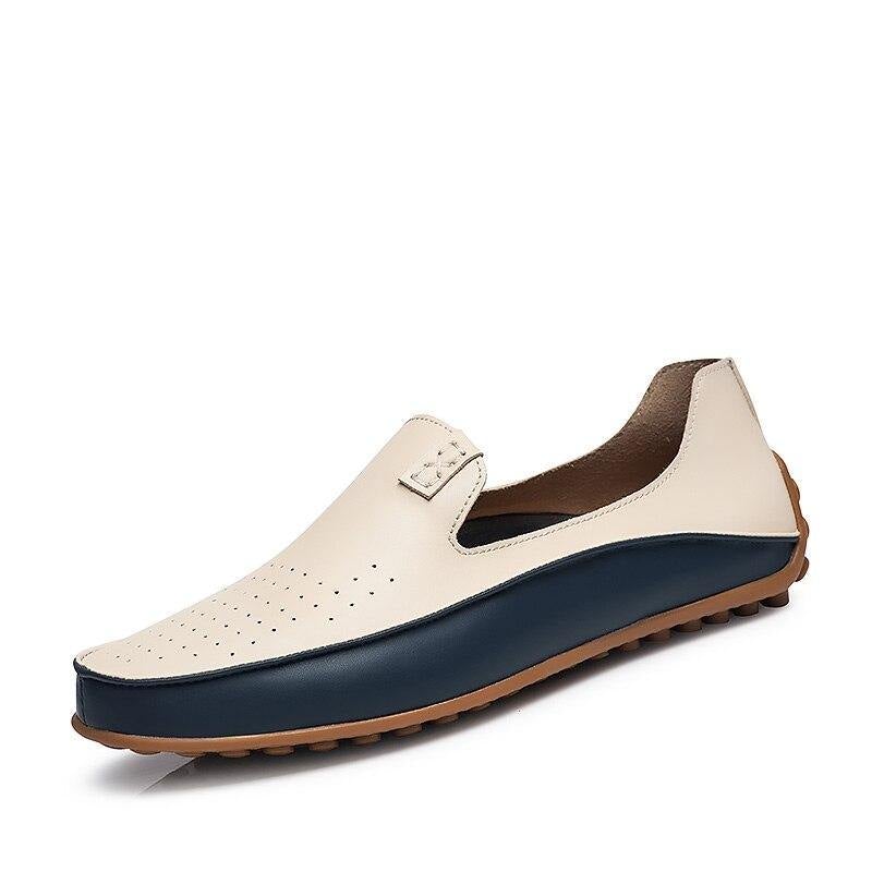 Men's Faux Leather Driving Loafers - AM APPAREL