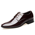Men's Formal Patent Leather Spring Oxfords Shoes - AM APPAREL
