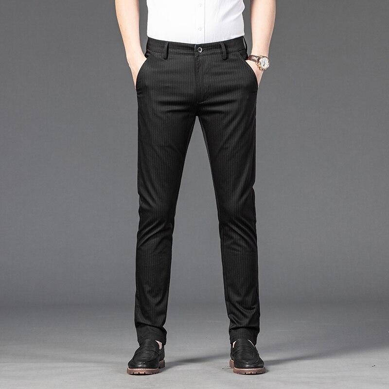 Men's Formal Regular Fit Stretch Pants - AM APPAREL