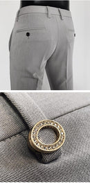 Men's Formal Slim Fit Ankle Length Pants - AM APPAREL