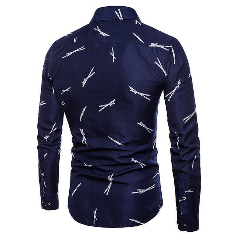 Men's Geometric Formal Shirt - AM APPAREL
