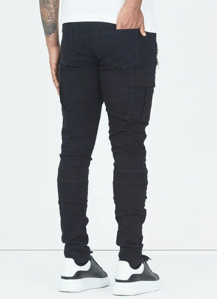 Men's Harem Multi-pocket Slim Fit Zip Joggers - AM APPAREL