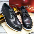 Men's Leather Handmade Casual Flat Shoes - AM APPAREL