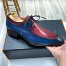Men's Multi Color Vintage Genuine Leather Oxfords - AM APPAREL