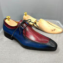 Men's Multi Color Vintage Genuine Leather Oxfords - AM APPAREL