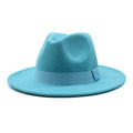 Men's New Wide Brim Fedora Hats With Ribbon - AM APPAREL