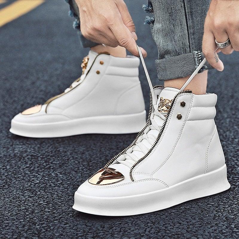 Men's Off-Bound Ankle Length High Top Sneakers - AM APPAREL