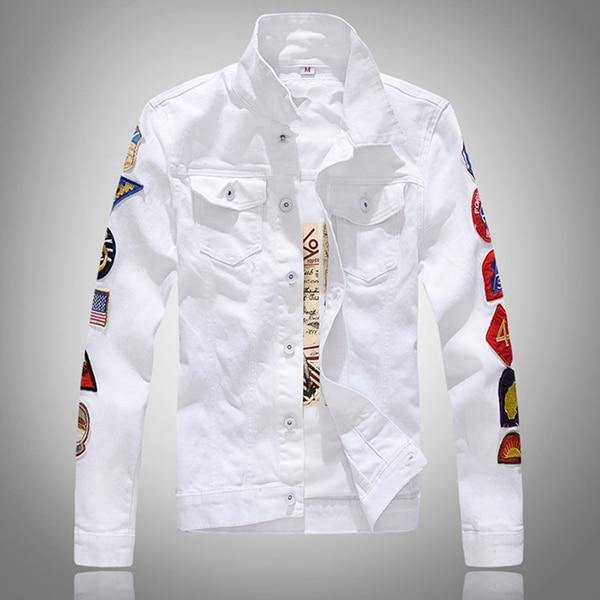 Spring Plaid Men's Denim Jacket Fashion Slim Fit PU Patchwork Bomber Jacket  Men Casual Social Streetwear Coats Men Clothing 2023
