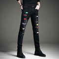 Men's Patchwork Korean Style Jeans - AM APPAREL