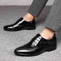 Men's Pointed Toe Lace Up Business Shoes - AM APPAREL