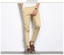 Men's Solid Color Straight Ankle-Length Pants - AM APPAREL