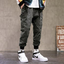 Men's Solid Colored Techwear Cargo Pants - AM APPAREL