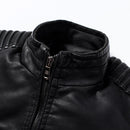 Men's Spring Causal Vintage Leather Jacket - AM APPAREL