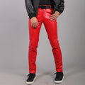 Men's Spring Light Weight Faux Leather Pants - AM APPAREL