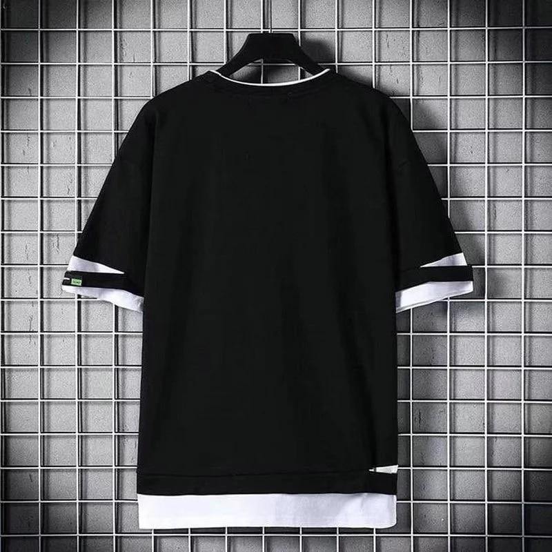 Men's Streetwear O Neck Short Sleeve T-shirt - AM APPAREL