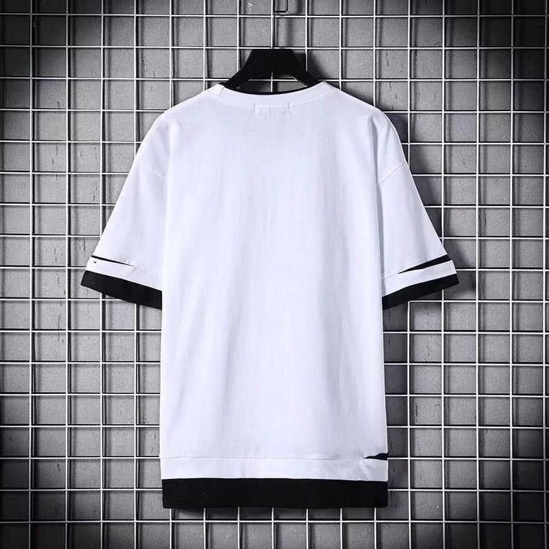 Men's Streetwear O Neck Short Sleeve T-shirt - AM APPAREL