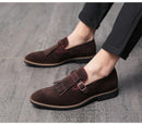 Men's Vintage Tassels Leather Loafers - AM APPAREL