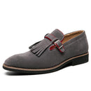 Men's Vintage Tassels Leather Loafers - AM APPAREL