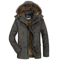Men's Warm Thick Winter Fleece Parkas Jacket - AM APPAREL